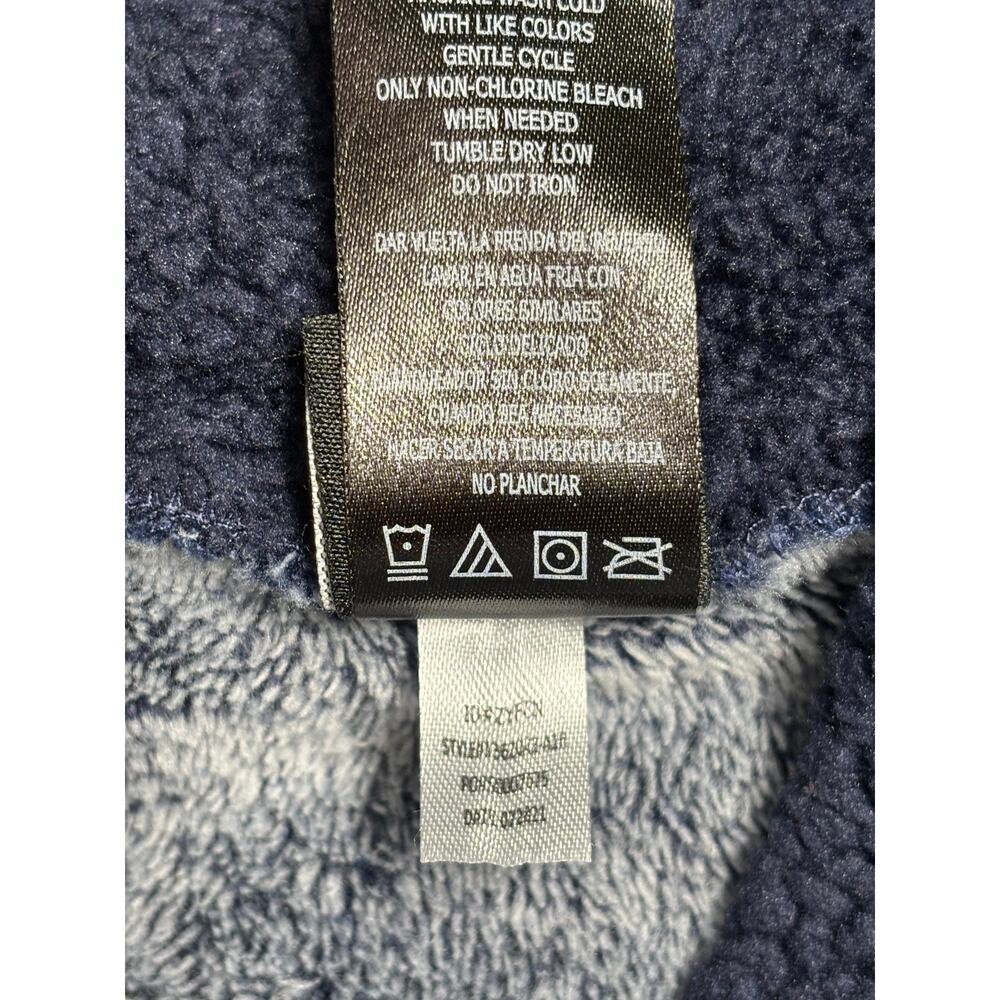 Disney Pullover Hoodie Womens Large Gray Blue Sherpa Faux Fur Mickey Mouse Cozy - Picture 4 of 7